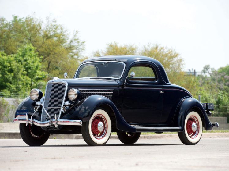 1935, Ford, V8, Deluxe, 3 window, Coupe, 48 720, Retro, V 8 HD Wallpaper Desktop Background