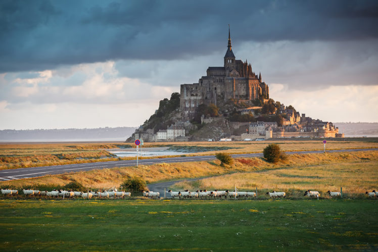 le, Mont saint michel, France, Cathedral, Castle HD Wallpaper Desktop Background