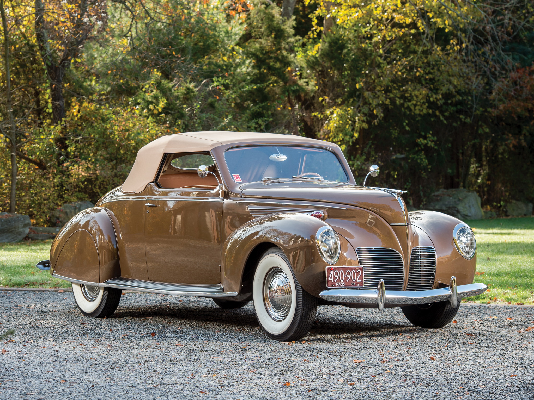 1938, Lincoln, Zephyr, Convertible, Coupe, Retro, Fs Wallpaper