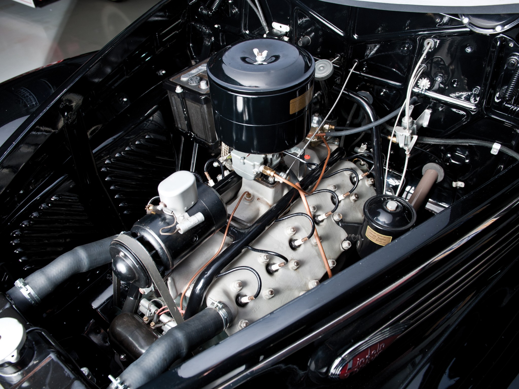 1938, Lincoln, Zephyr, Convertible, Sedan, Retro, Luxury, Engine Wallpaper