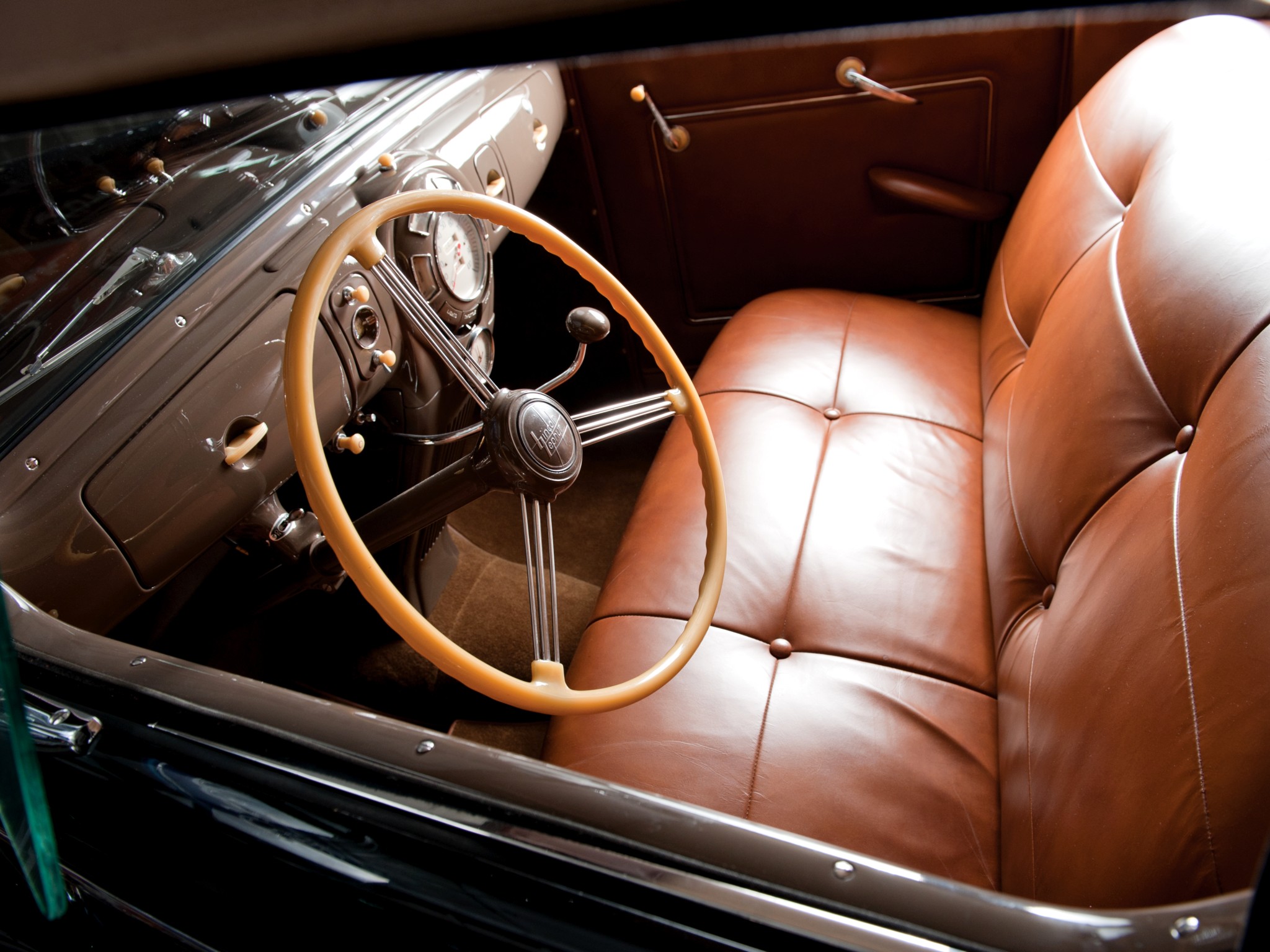 1938, Lincoln, Zephyr, Convertible, Sedan, Retro, Luxury, Interior Wallpaper