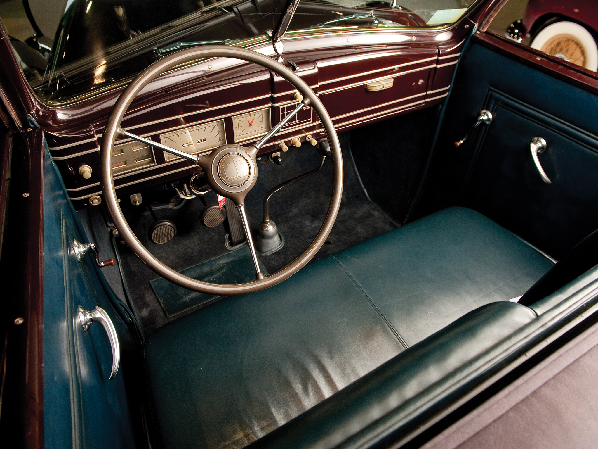 1939, Lincoln, Model k, Convertible, Sedan, By, Lebaron, Retro, Luxury, Interior Wallpaper