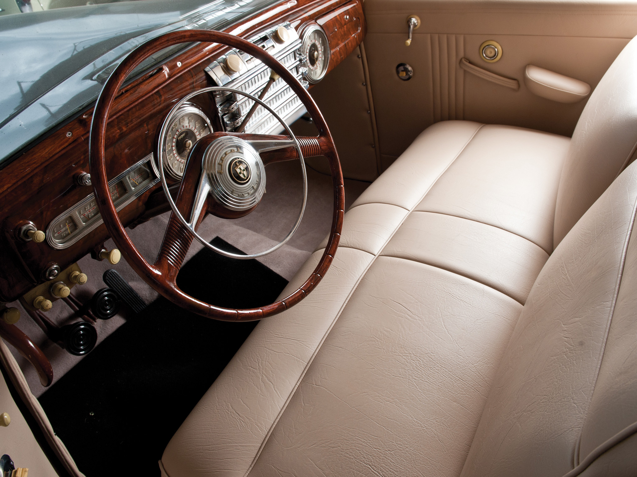 1942, Lincoln, Continental, 2 door, Cabriolet, 56, Retro, Luxury, Interior Wallpaper