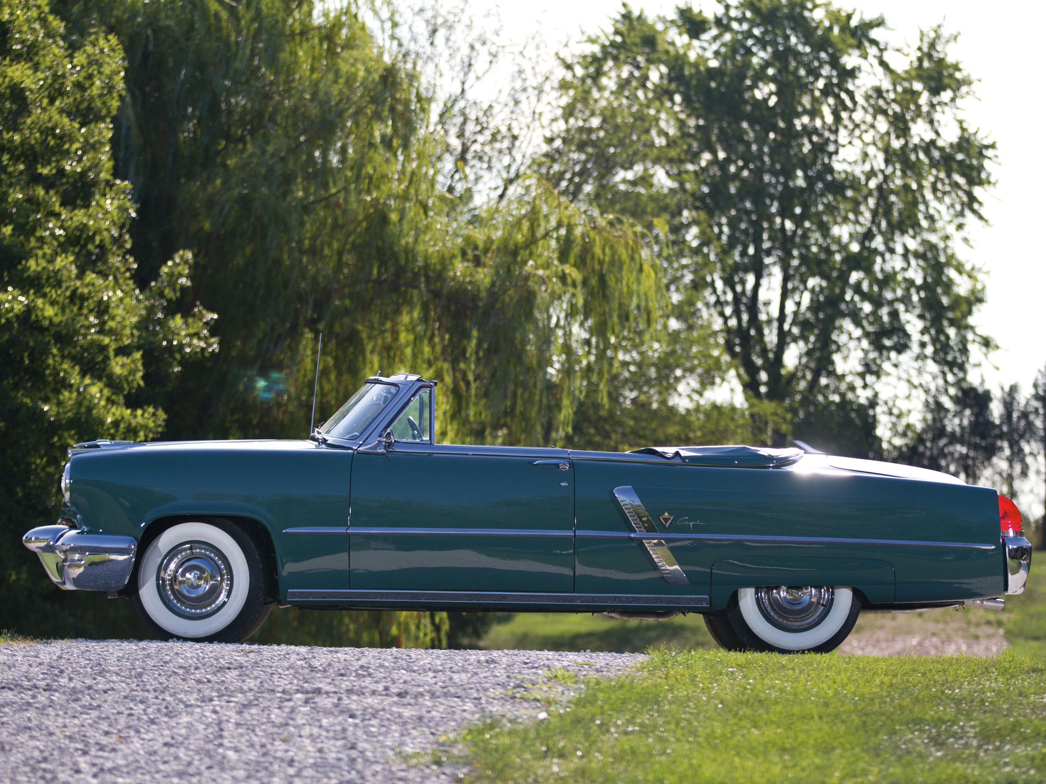 1953, Lincoln, Capri, Special, Custom, Convertible, 76d Wallpaper