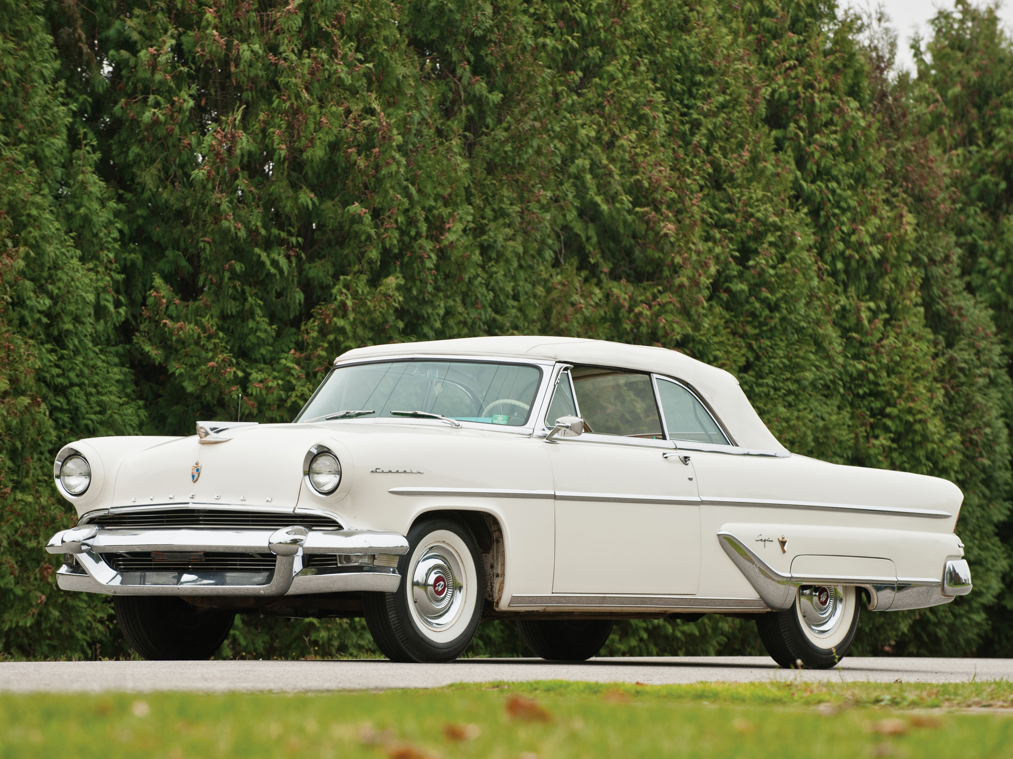 1955, Lincoln, Capri, Special, Custom, Convertible, 76a, Retro, Luxury Wallpaper