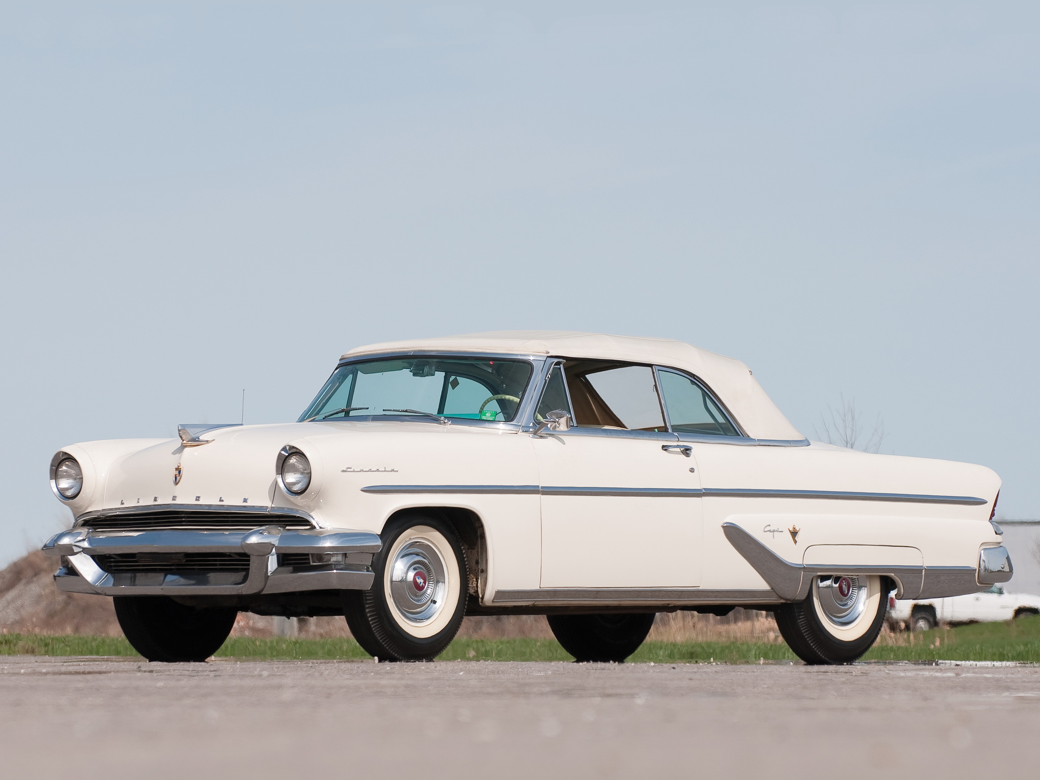 1955, Lincoln, Capri, Special, Custom, Convertible, 76a, Retro, Luxury Wallpaper