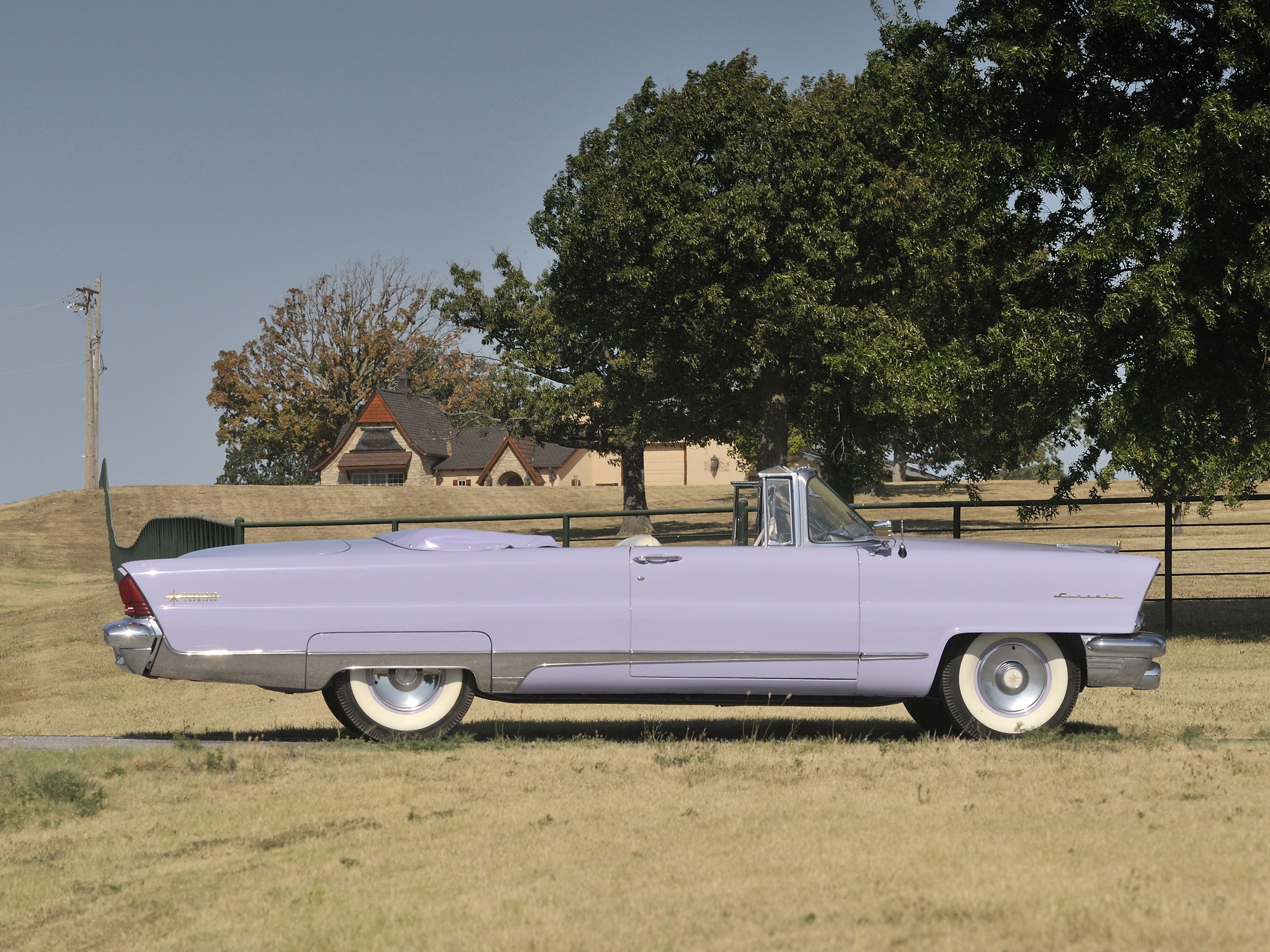 1956, Lincoln, Premiere, Convertible, 76b, Retro, Luxury Wallpaper