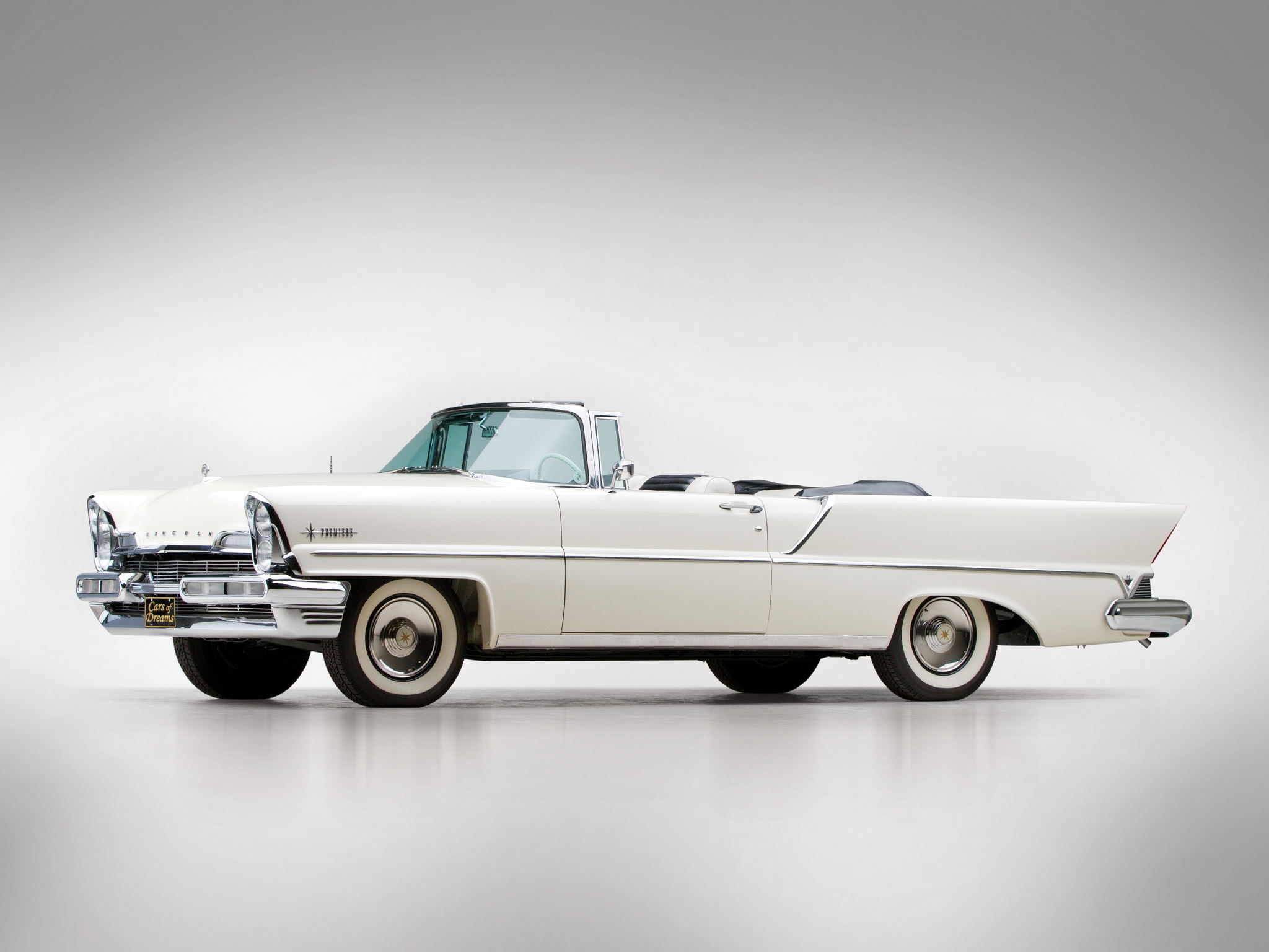 1957, Lincoln, Premiere, Convertible, 76b, Retro, Luxury Wallpaper