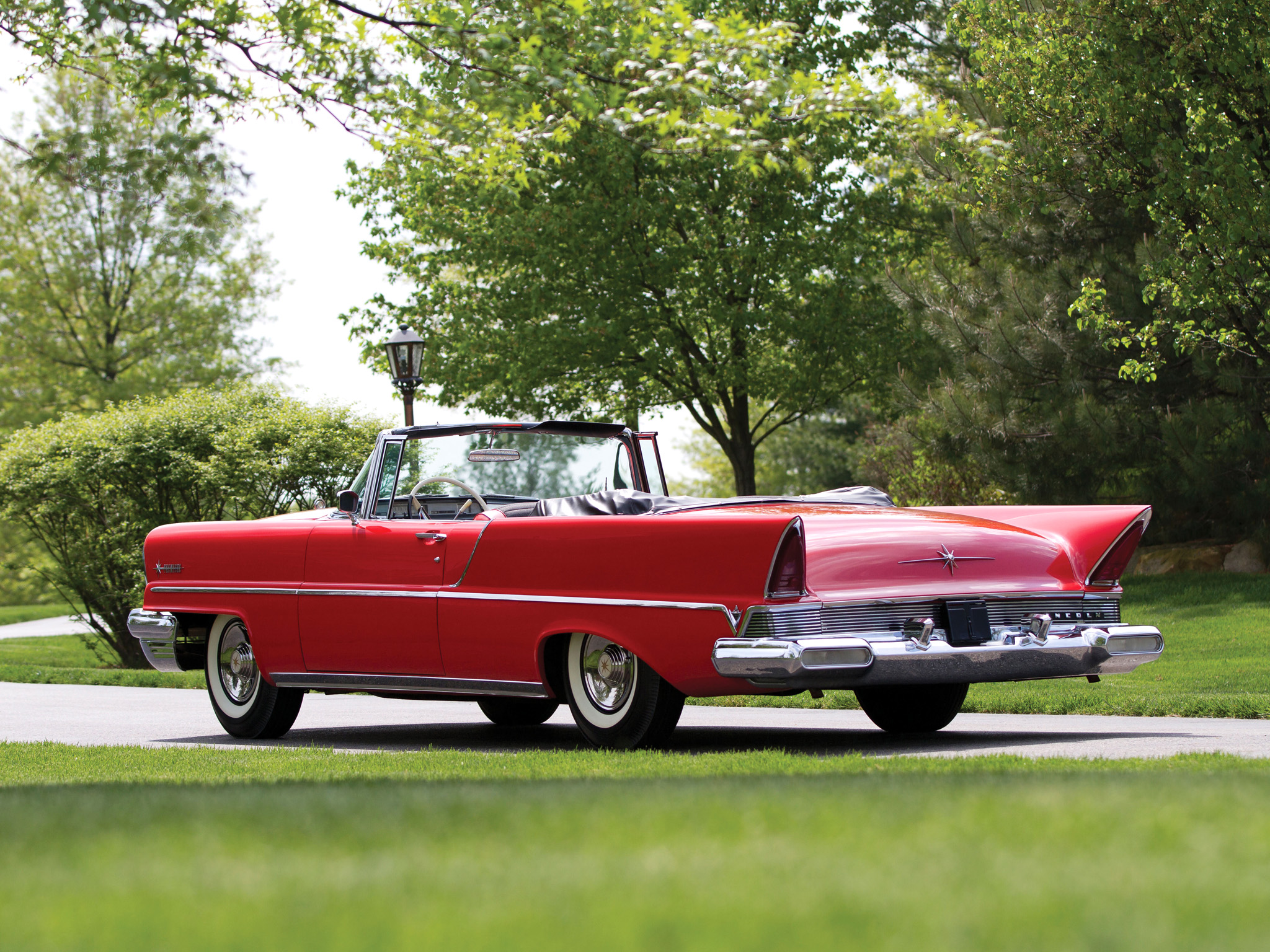 1957, Lincoln, Premiere, Convertible, 76b, Retro, Luxury Wallpaper