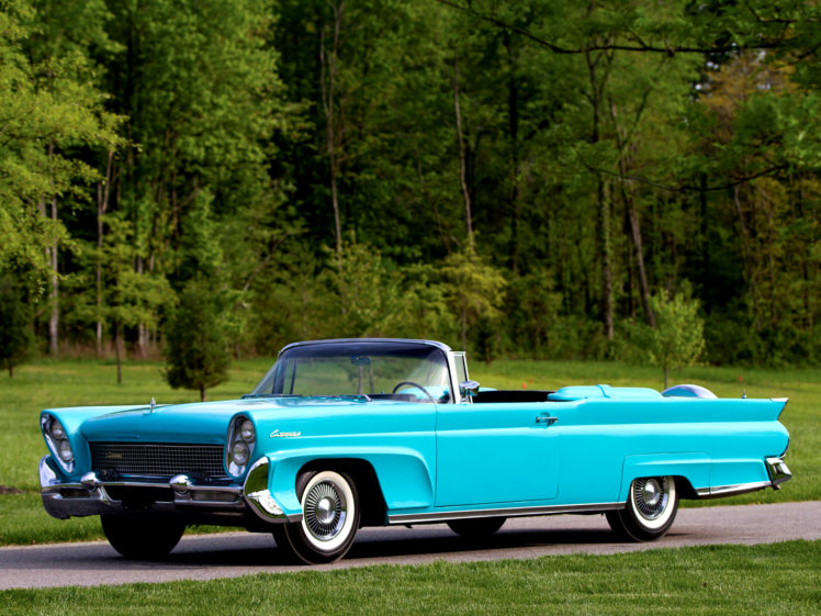 1958, Lincoln, Continental, Mark iii, Convertible, 68a, Retro, Classic HD Wallpaper Desktop Background