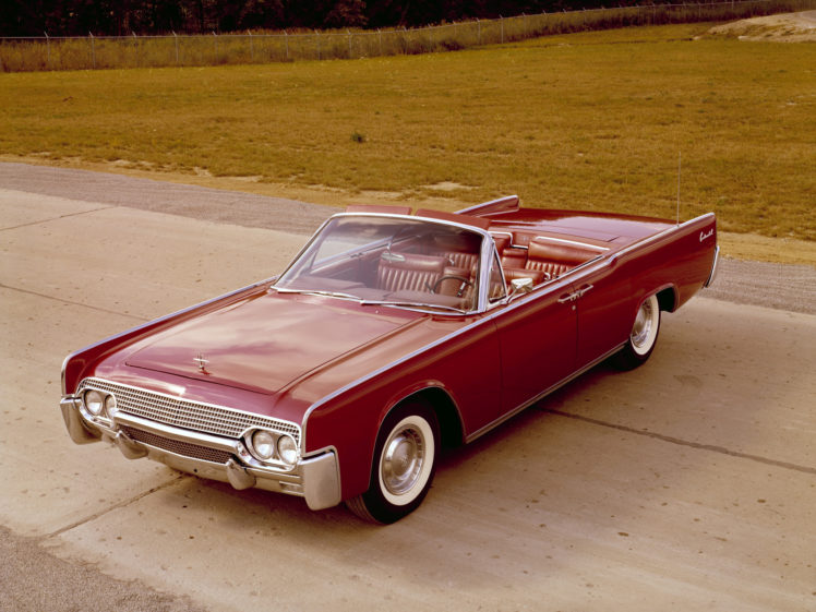 1961, Lincoln, Continental, Convertible, 74d HD Wallpaper Desktop Background