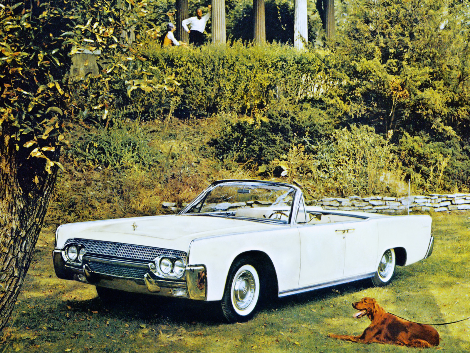 1961, Lincoln, Continental, Convertible, 74d Wallpaper