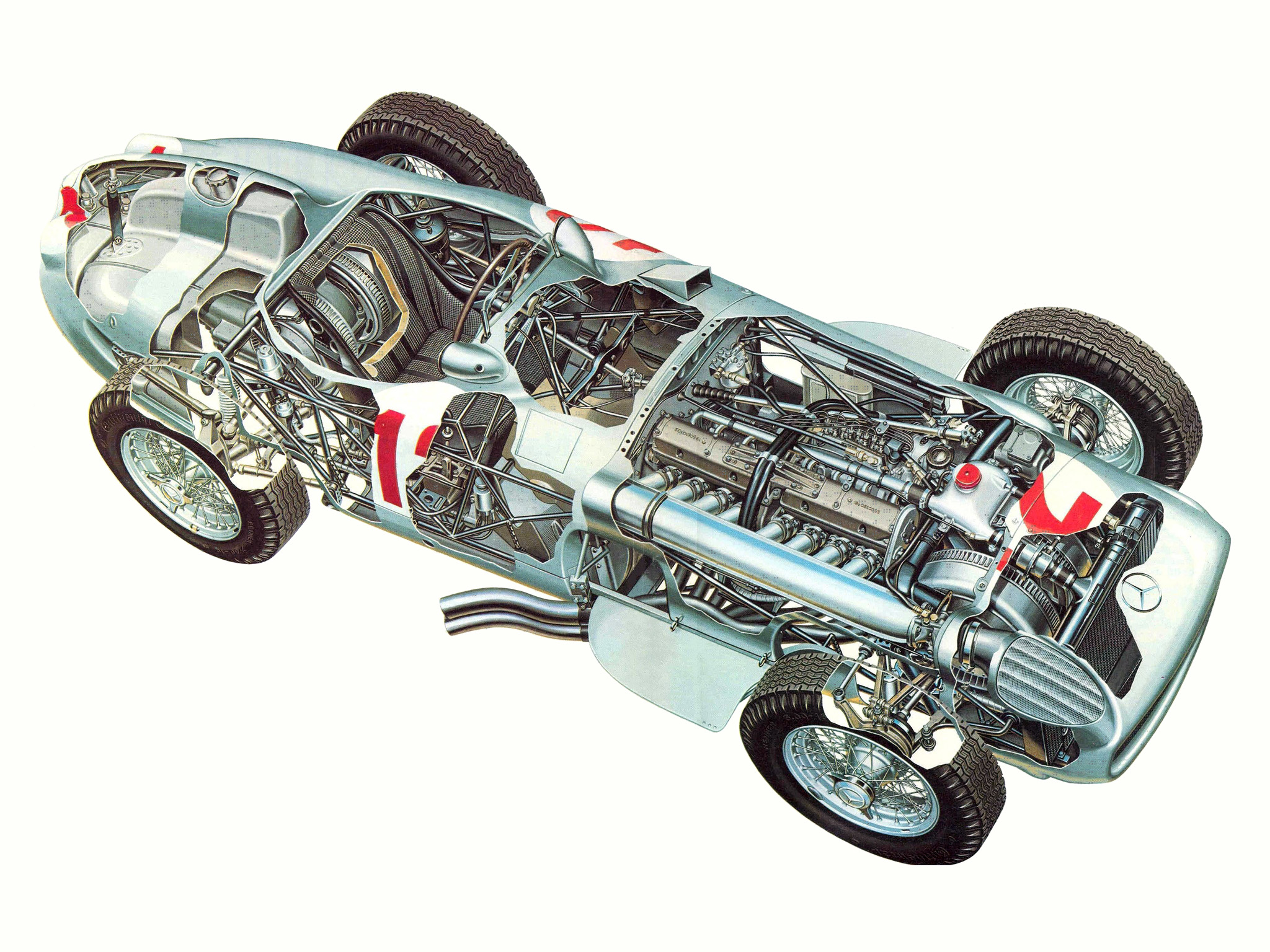 1954, Mercedes, Benz, 300, Slr, W196r, Formula, One, F 1, Race, Racing, Retro, Interior, Engine Wallpaper