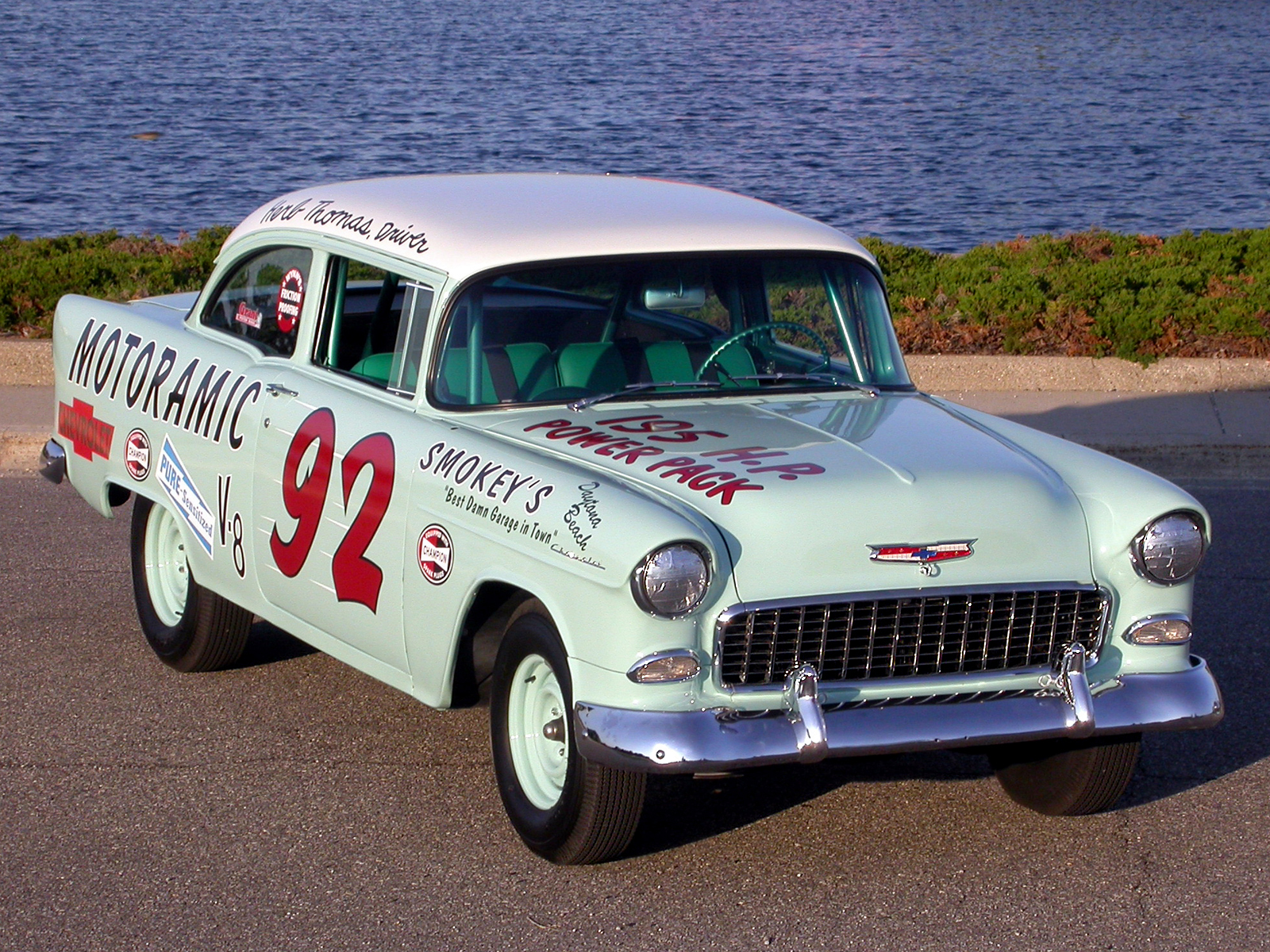 1955, Chevrolet, 150, Turbo, Fire, 195 hp, 2 door, Sedan, Race, Car, 1502 1211, Racing, Retro Wallpaper