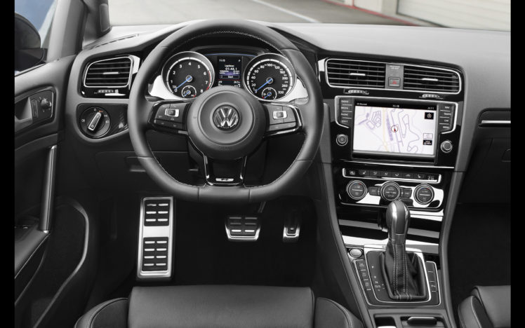 2014, Volkswagen, Golf, R, Golf r, Interior HD Wallpaper Desktop Background