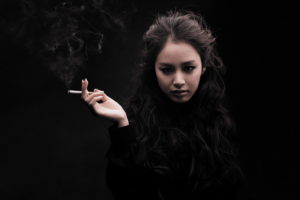 girl, Smoking