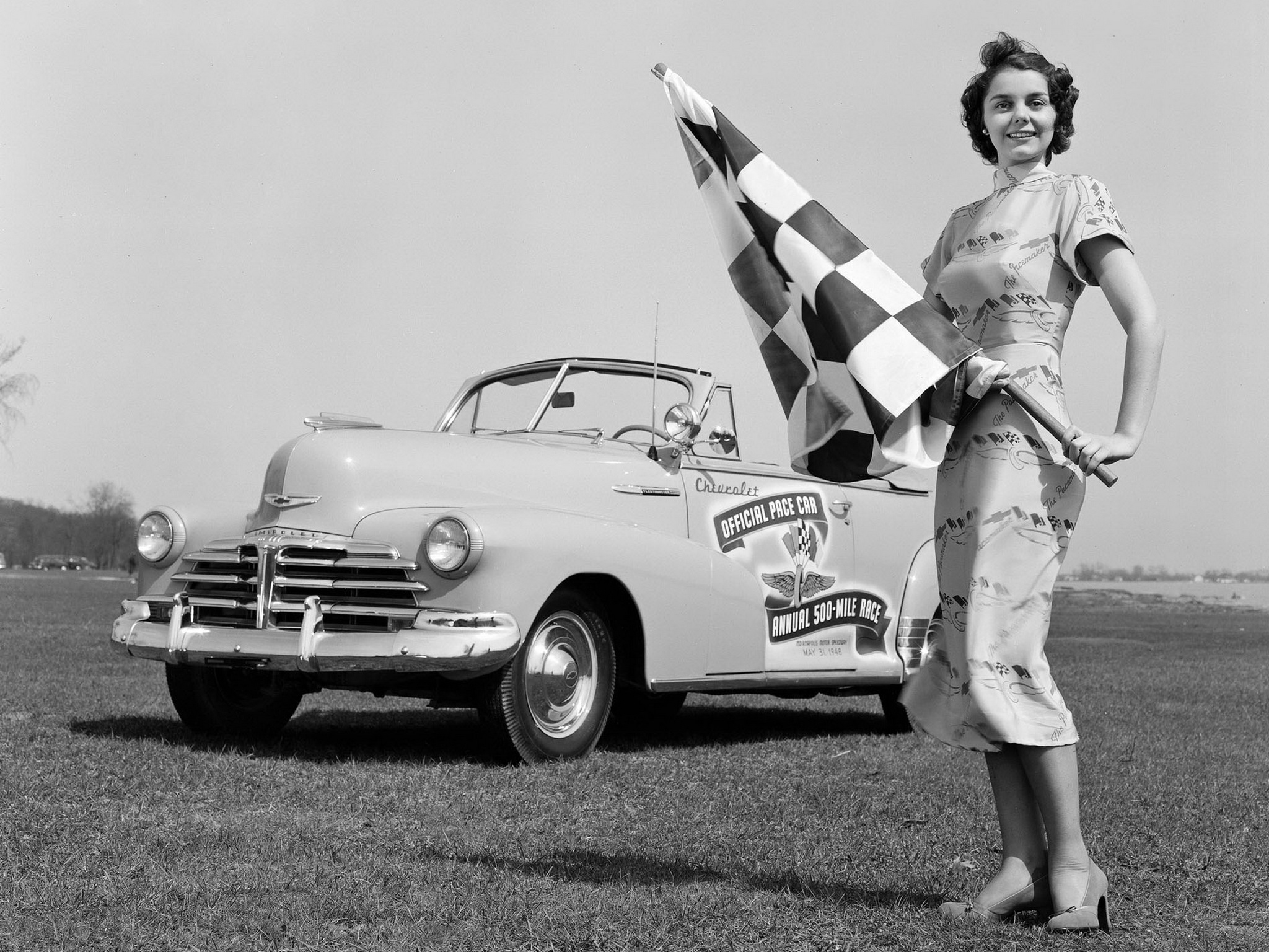 1948, Chevrolet, Fleetmaster, Convertible, Indy, 500, Pace, Car, Race, Racing, Retro Wallpaper