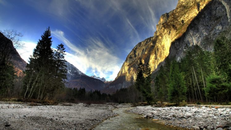 mountains, Landscapes, Nature, Streams, Landmark HD Wallpaper Desktop Background