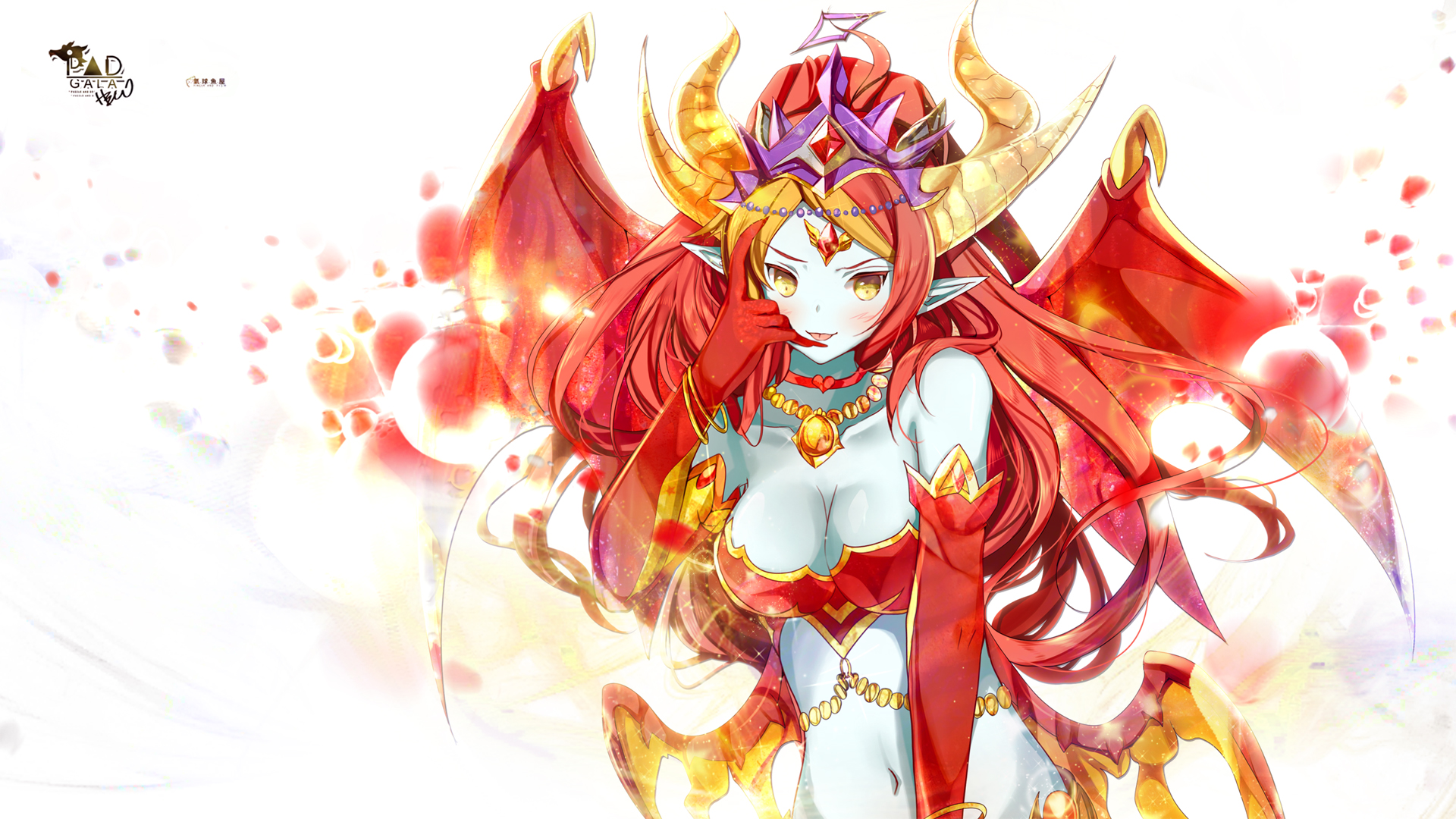 puzzle, And, Dragons, Heco, Horns, Red, Hair, Wings Wallpaper