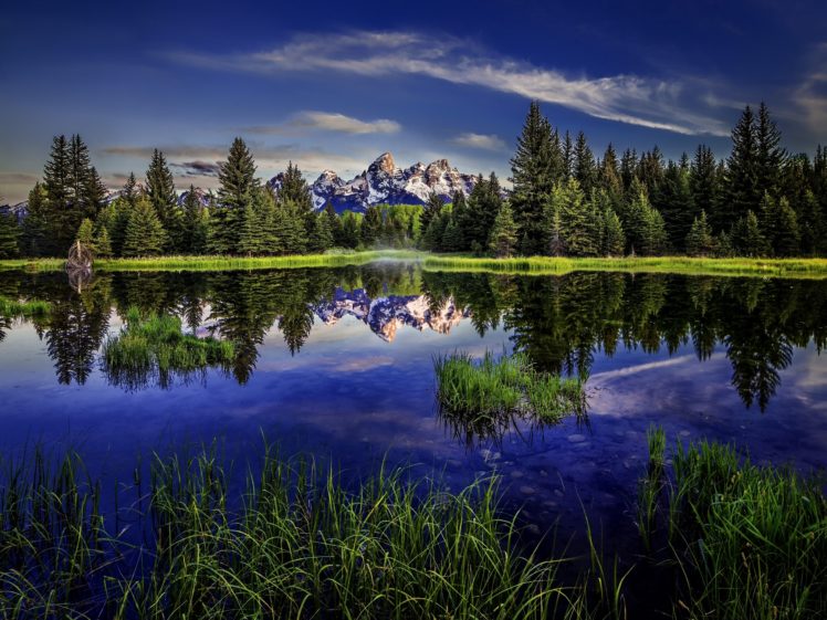 lake, Reflection, Forest, Mountains HD Wallpaper Desktop Background