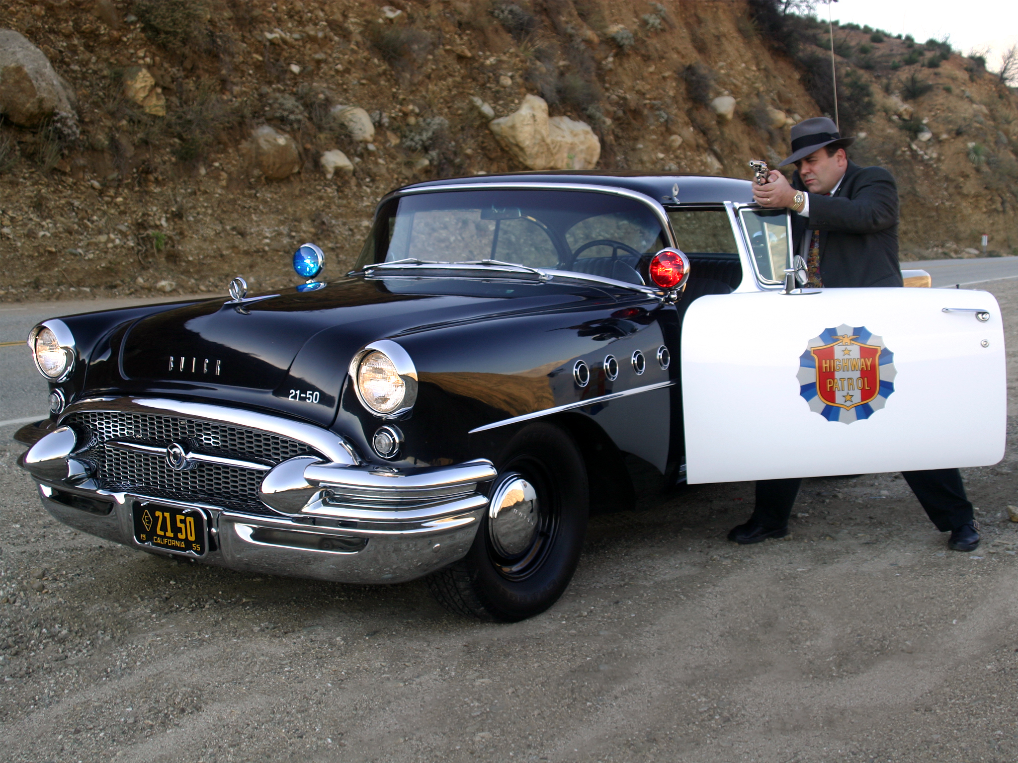 1955, Buick, Century, Sedan, Highway, Patrol, Police, Retro Wallpaper