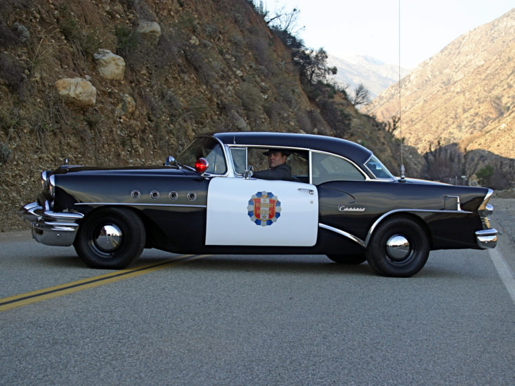 1955, Buick, Century, Sedan, Highway, Patrol, Police, Retro HD Wallpaper Desktop Background