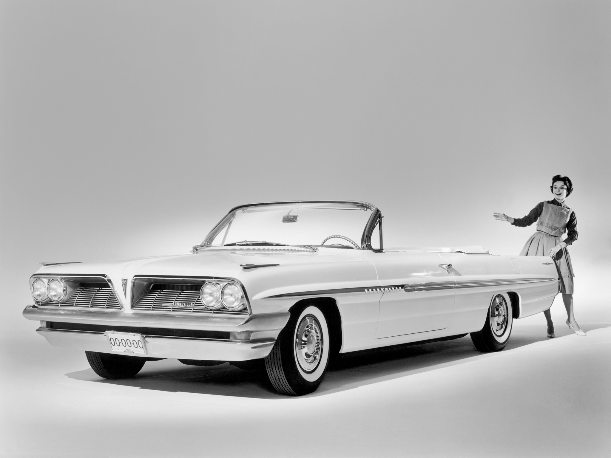 1961, Pontiac, Bonneville, Convertible,  2867 , Classic Wallpaper