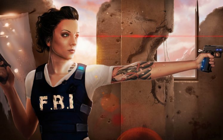 tattoos, Women, Police, Weapons, Fbi, Drawings HD Wallpaper Desktop Background