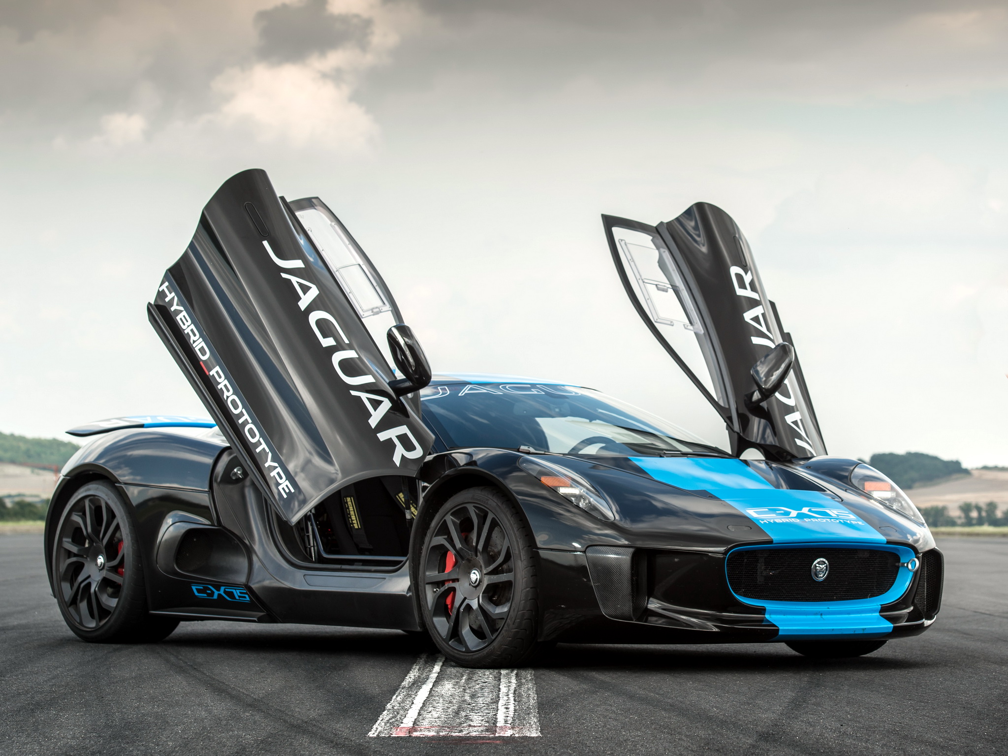 2013, Jaguar, C x75, Hybrid, Prototype, Supercar Wallpaper