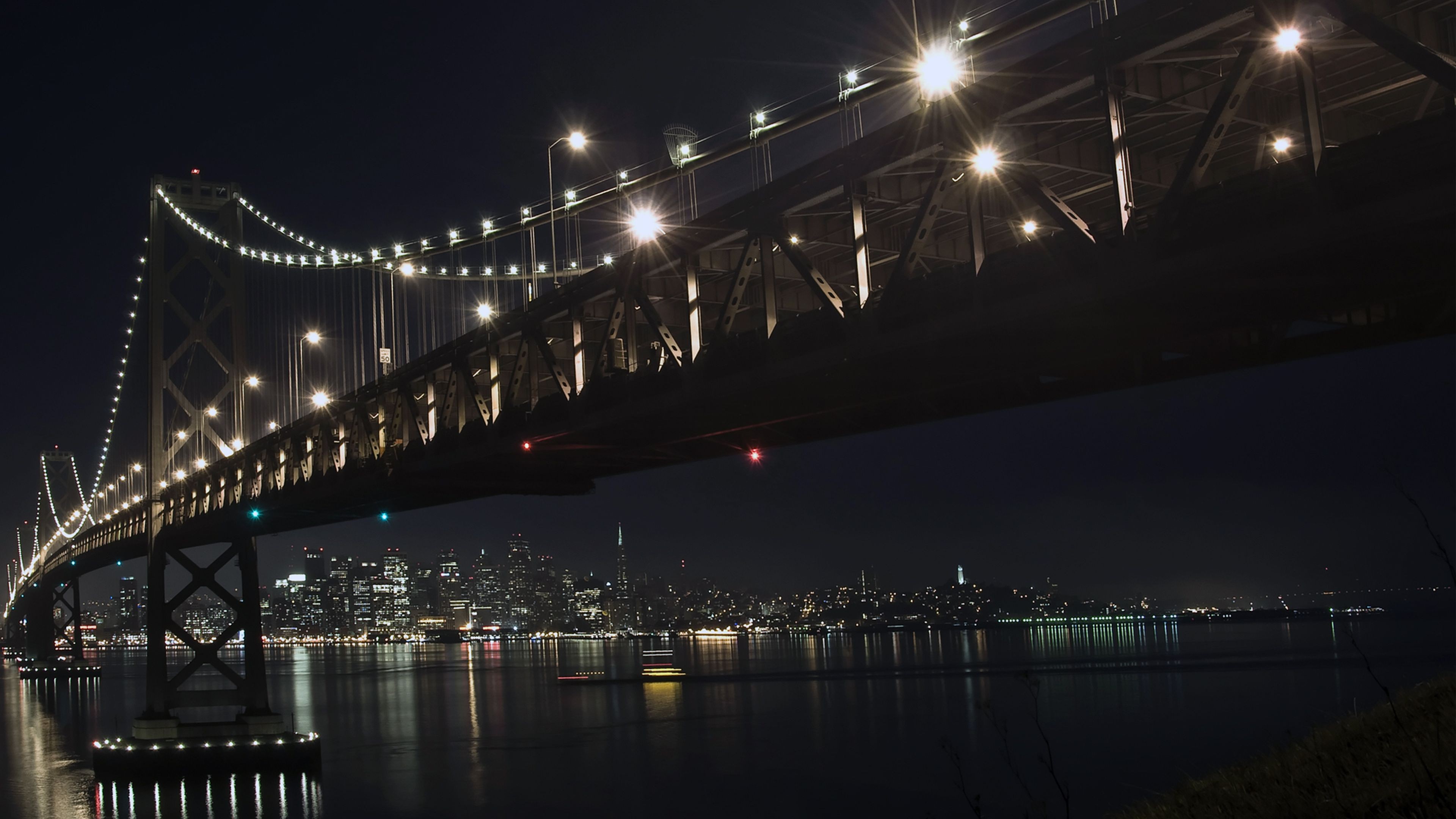 cityscapes, Lights, Bridges, Buildings Wallpaper