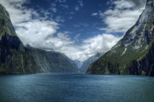 water, Mountains, Clouds, Landscapes, Nature, Skylines, Lakes