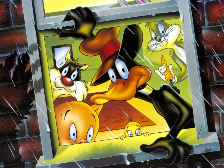 daffy, Looney, Toons, Porky, Sylvester, Bugs, Bunny, Tweety HD Wallpaper Desktop Background