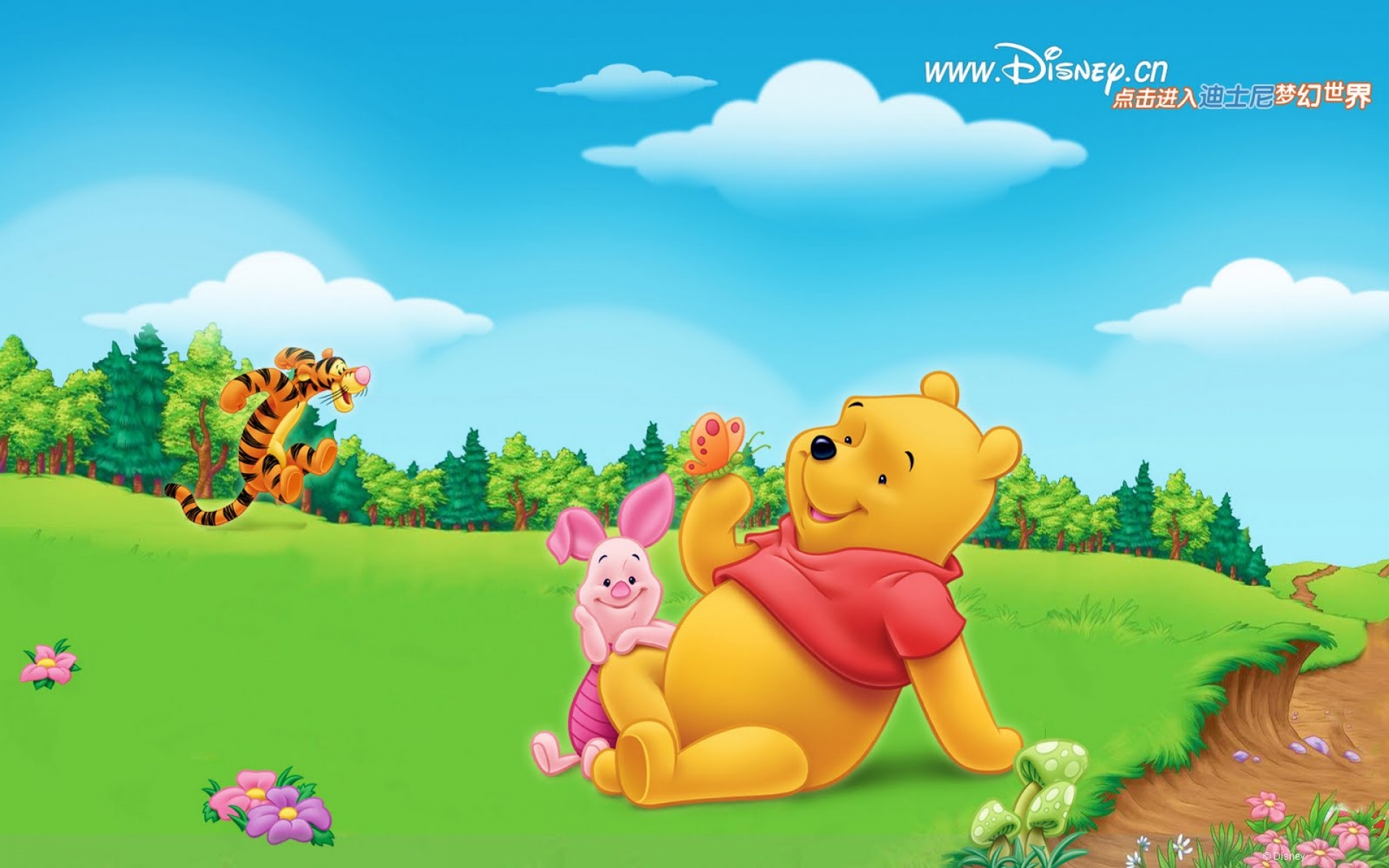 winnie, The, Pooh, Disney, Fe Wallpaper