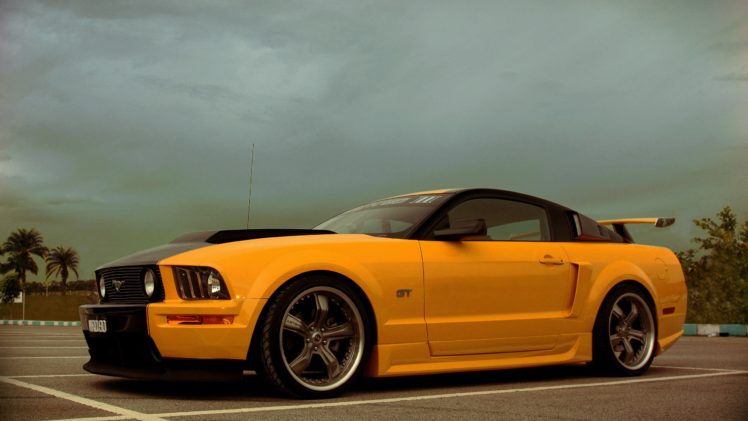 yellow, Cars, Vehicles, Ford, Mustang HD Wallpaper Desktop Background