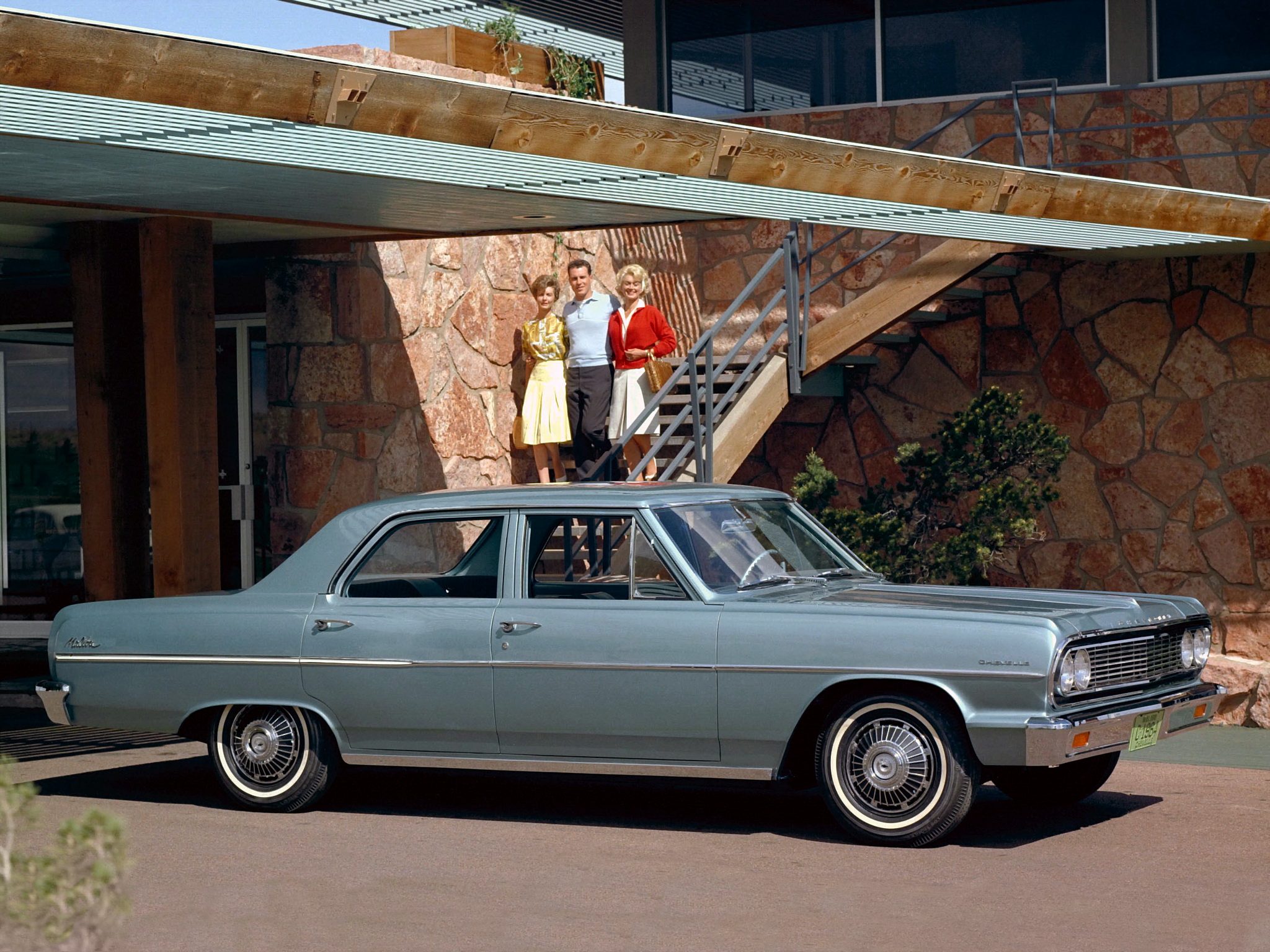 1964, Chevrolet, Chevelle, Malibu, Sedan,  55 5669 , Classic Wallpaper