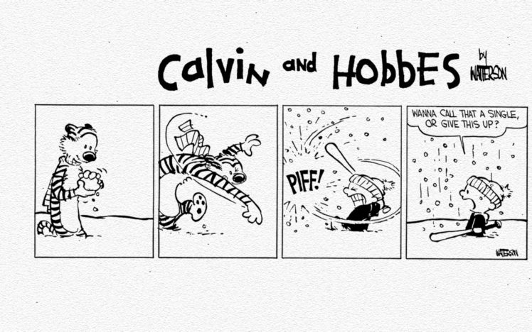 calvin, And, Hobbes, Comics, Baseball HD Wallpaper Desktop Background