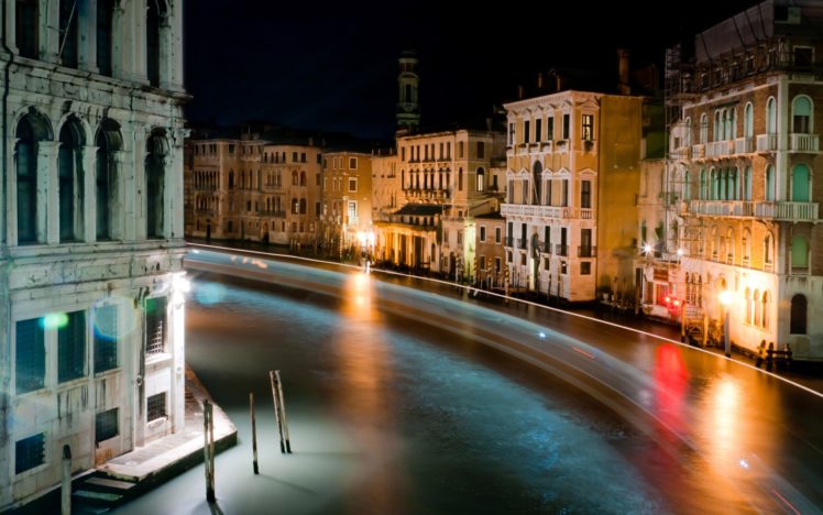 light, Night, World, Venice, Italy, Long, Exposure, Rivers, Colors HD Wallpaper Desktop Background