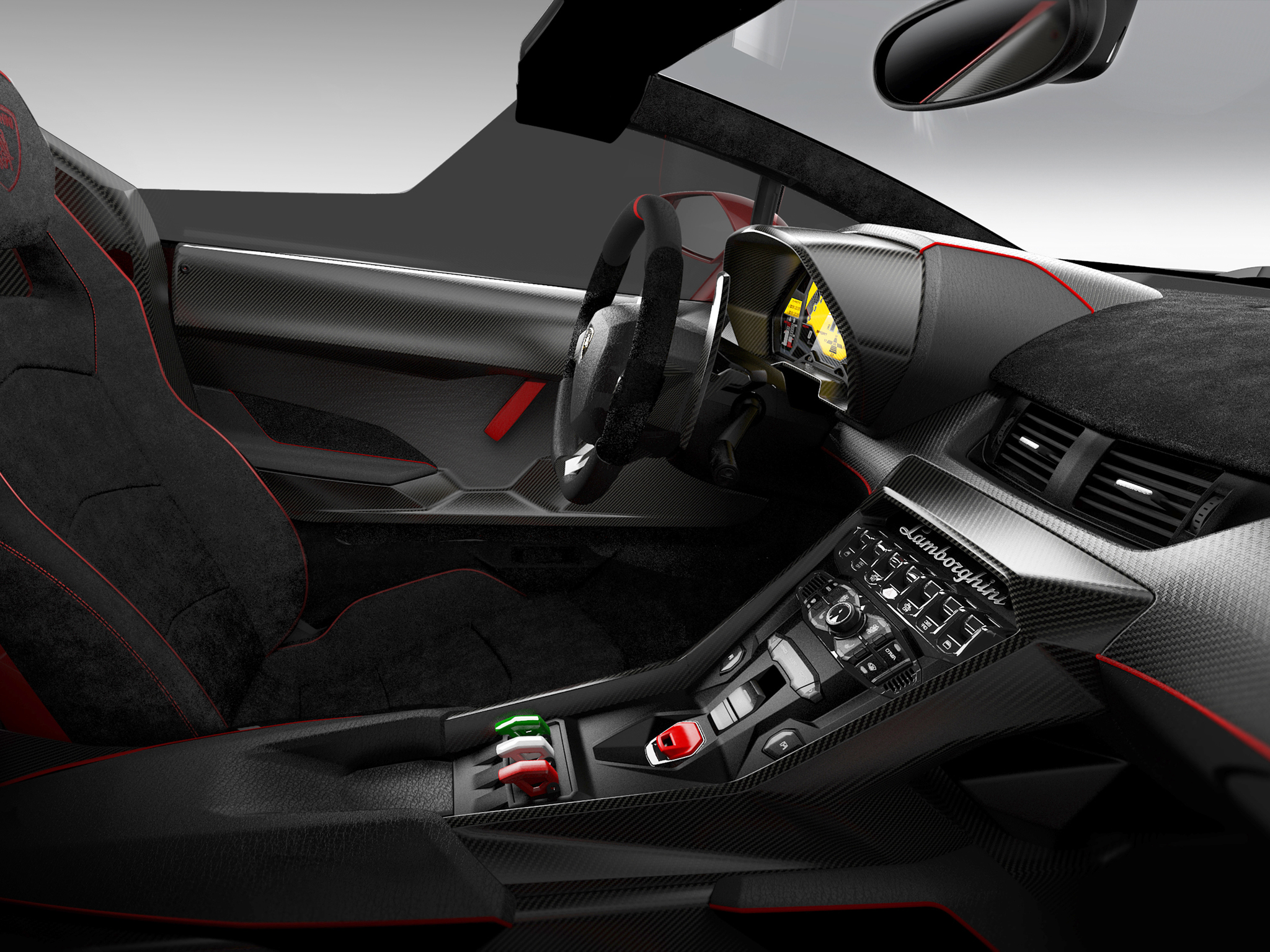 2014, Lamborghini, Veneno, Roadster, Supercar, Interior Wallpaper