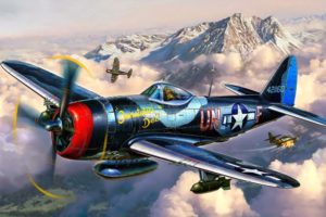 art, Thunderbolt, Republic, Plane, P 47, Military