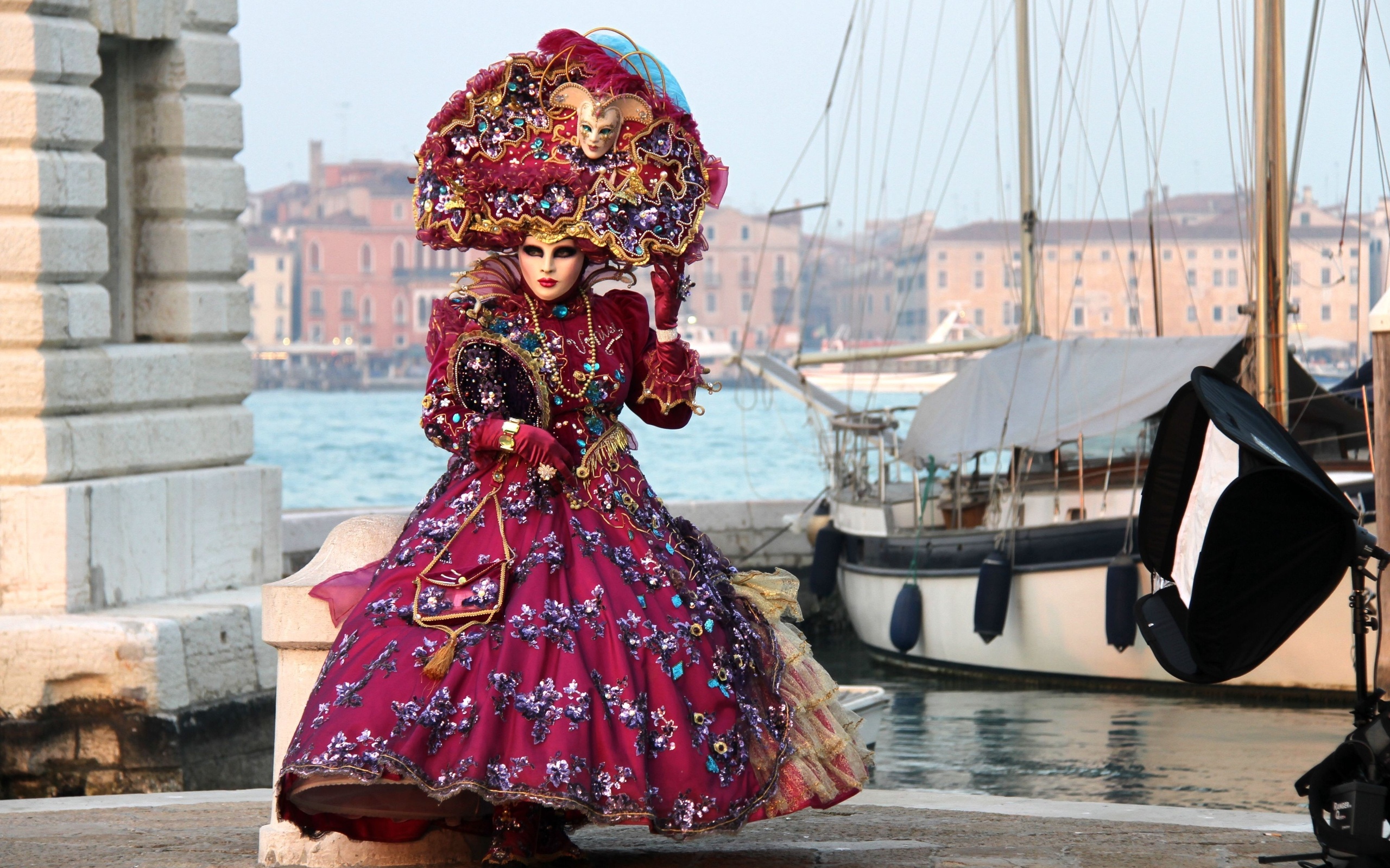 costume, Mask, Venice, Carnival Wallpaper