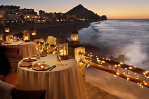 sunset, Ocean, Coast, Lights, Romantic, Restaurant, Luxury, Lantern