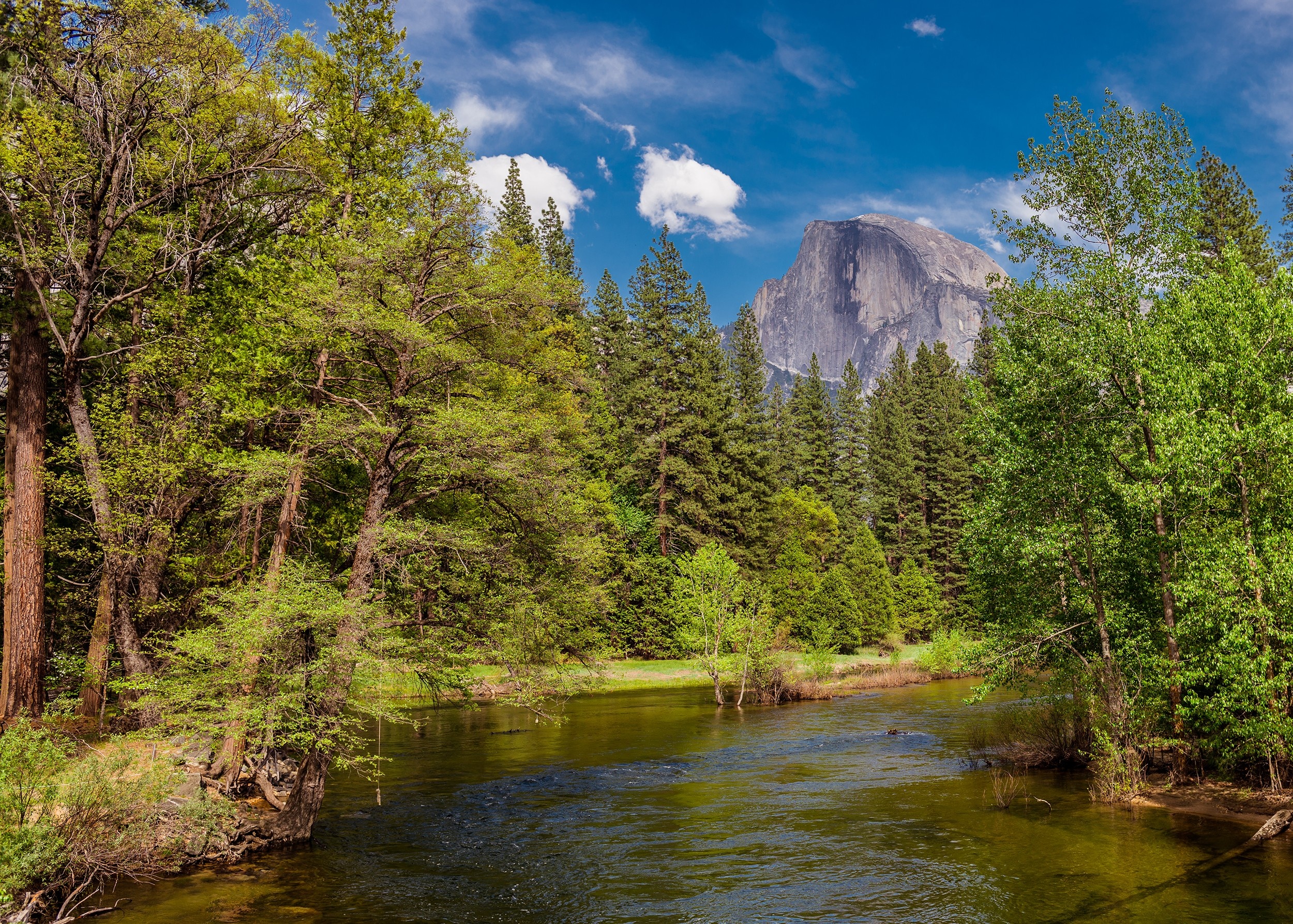 yosemite, National, Park, Mountain, River, Landscape Wallpaper