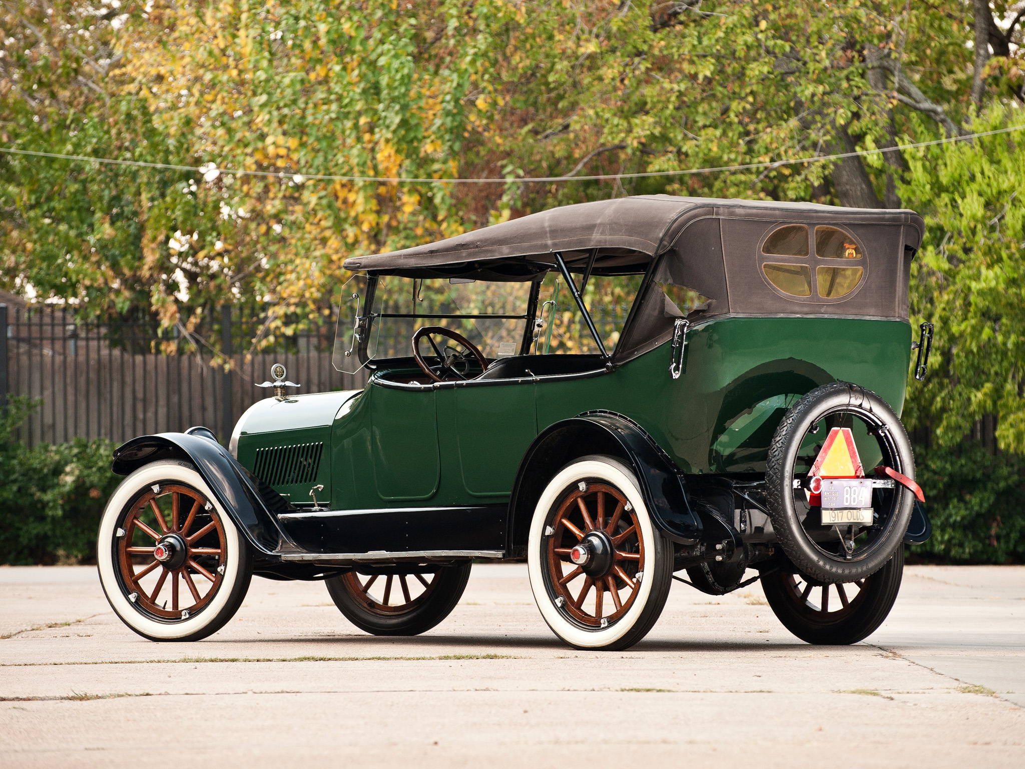 1917, Oldsmobile, Model 45, Touring, Retro, Convertible Wallpaper