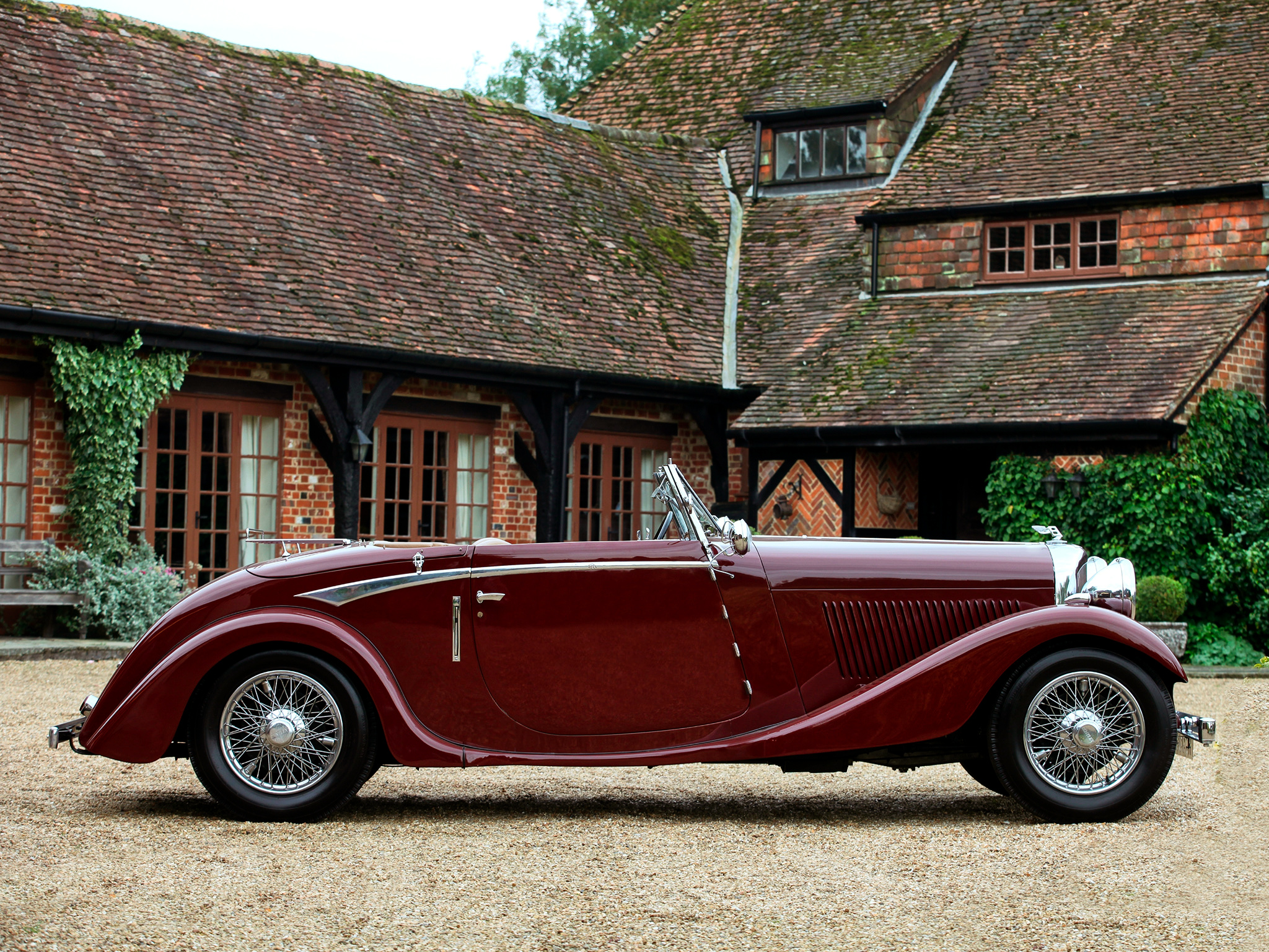 1934, Bentley, Drophead, Coupe, By, Vanden, Plas, Retro, Luxury, Convertible Wallpaper