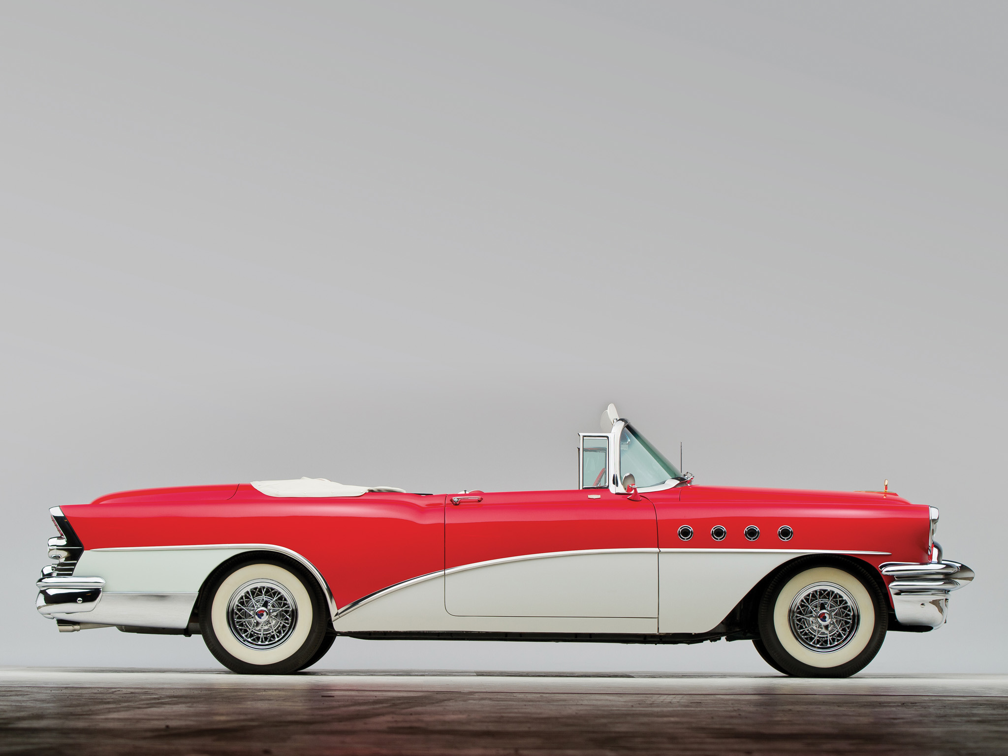 1955, Buick, Roadmaster, Convertible, Retro, Luxury Wallpaper