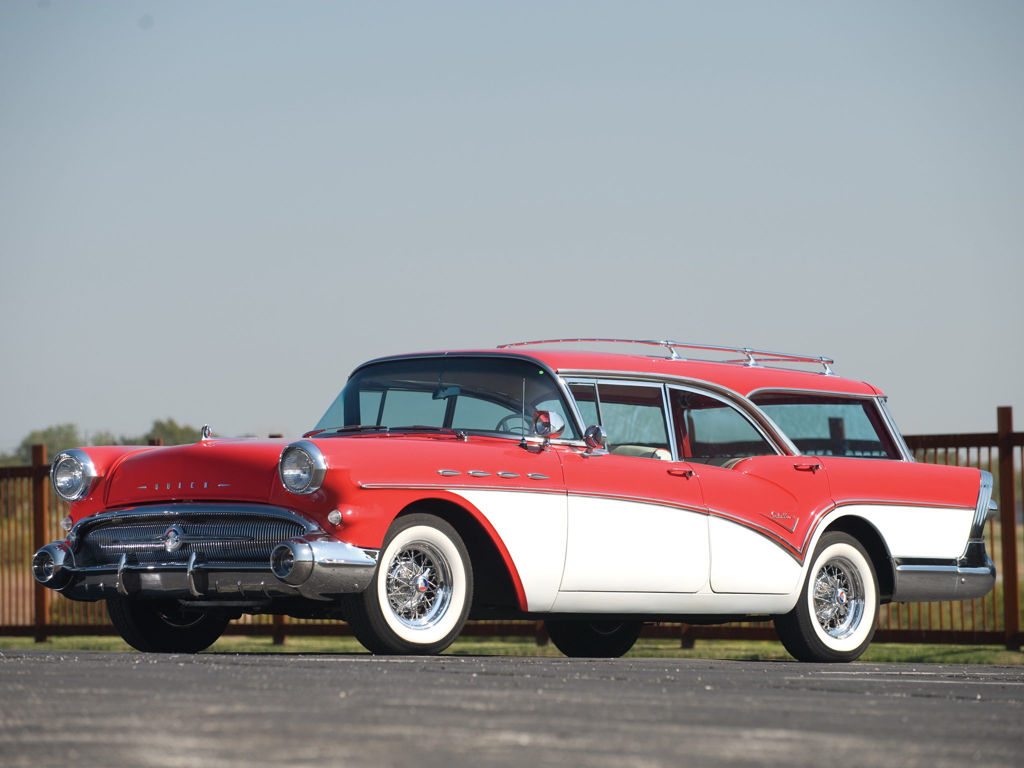 1957, Buick, Century, Caballero, Stationwagon, Retro Wallpaper