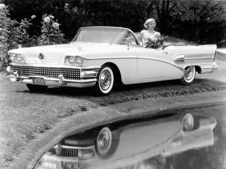 1958, Buick, Century, Convertible, Retro, Luxury HD Wallpaper Desktop Background