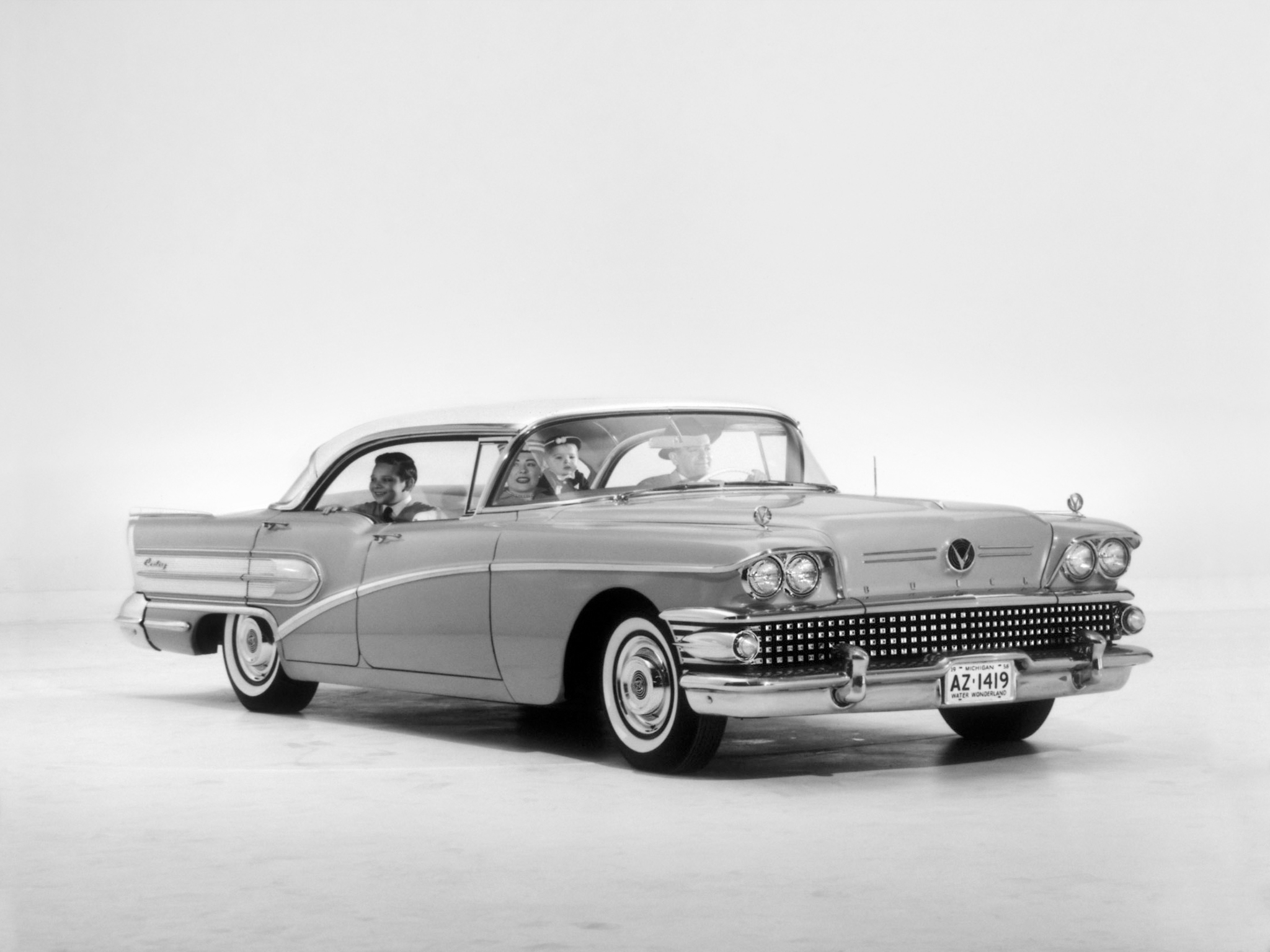 1958, Buick, Century, Riviera, Hardtop, Sedan, Retro Wallpaper