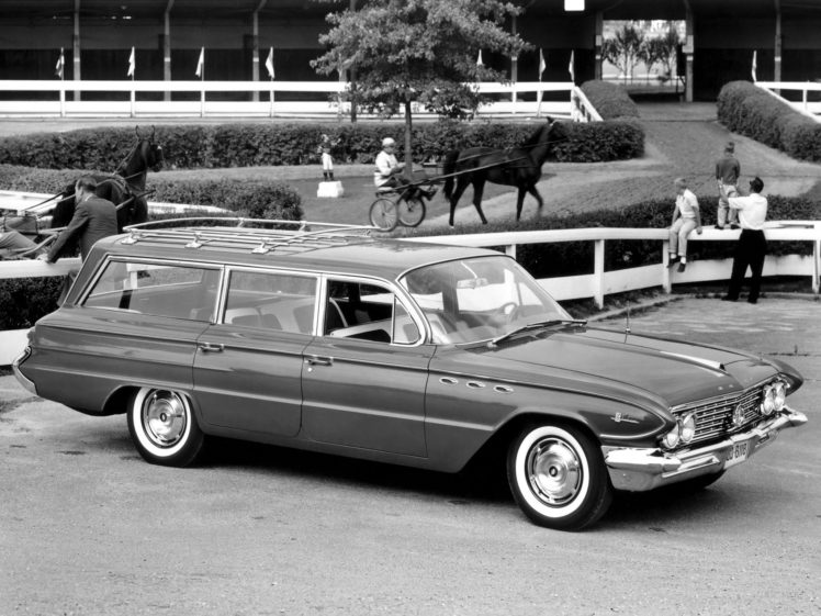 1961, Buick, Lesabre, Estate, Stationwagon, Classic HD Wallpaper Desktop Background