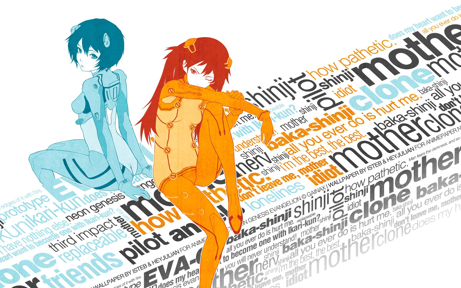 ayanami, Rei, Neon, Genesis, Evangelion, Asuka, Langley, Soryu Wallpaper